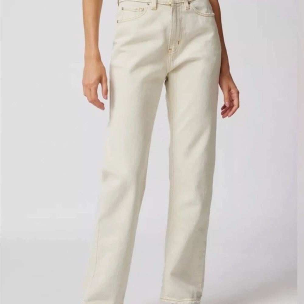 BDG Cream Straight Leg Jeans